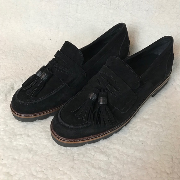 Stuart Weitzman Shoes - Stuart Weitzman Black Suede Manilla Loafer 6.5